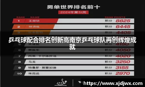 乒乓球配合排名创新高南京乒乓球队再创辉煌成就