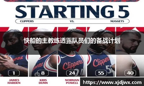 快船的主教练透露队员们的备战计划