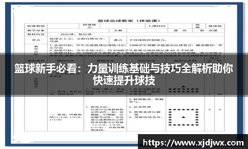 篮球新手必看：力量训练基础与技巧全解析助你快速提升球技